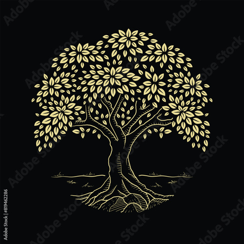 The oak tree symbol of knowledge, life, fertility, and immortality
