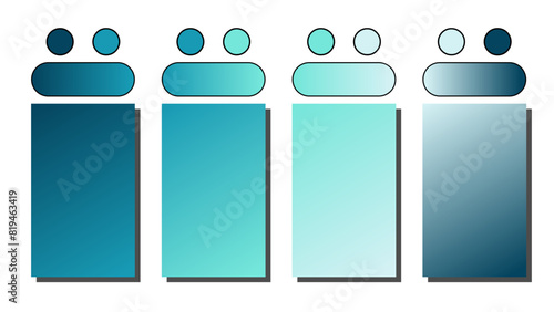 Set of vector gradient background. Cover set design with navy blue, blue grotto, blue green, baby blue color. Beautiful abstract gradient for covers, wallpapers, branding, business cards