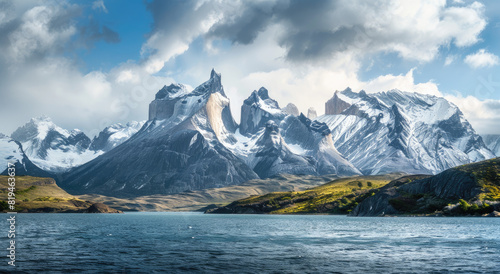 Torres del Paine mountain range in Chile