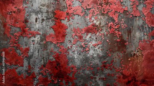 Banner texture of rusty surface, red corrosion on gray metal