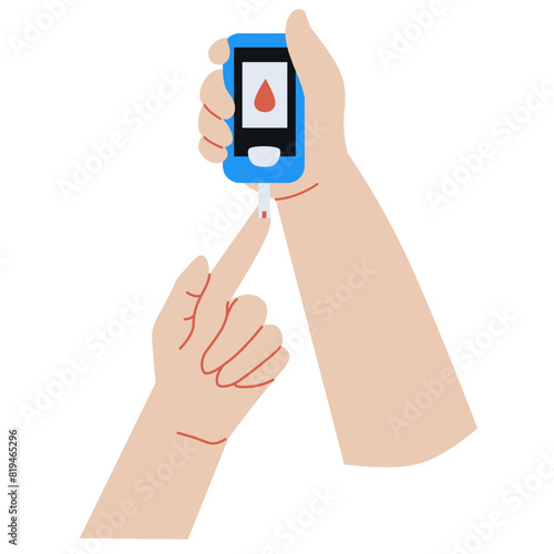 Diabetes test Illustration. World diabetes day.