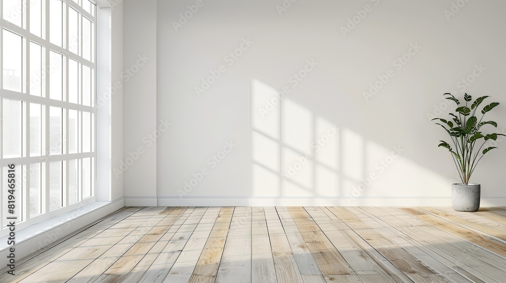 Empty room, modern interior design, wall with copy space Empty room, modern interior design, wall with copy space