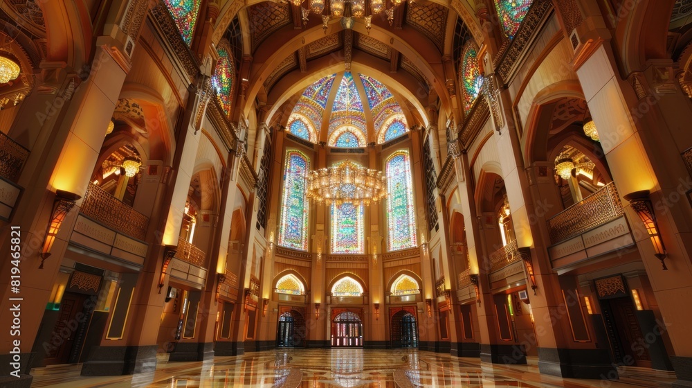 Obraz premium Magnificent interior of Trans Studio Grand Mosque.