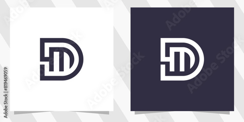 letter md dm logo design