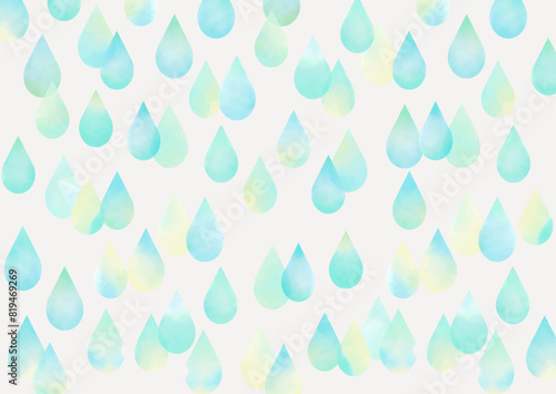 雫　水彩イラスト背景