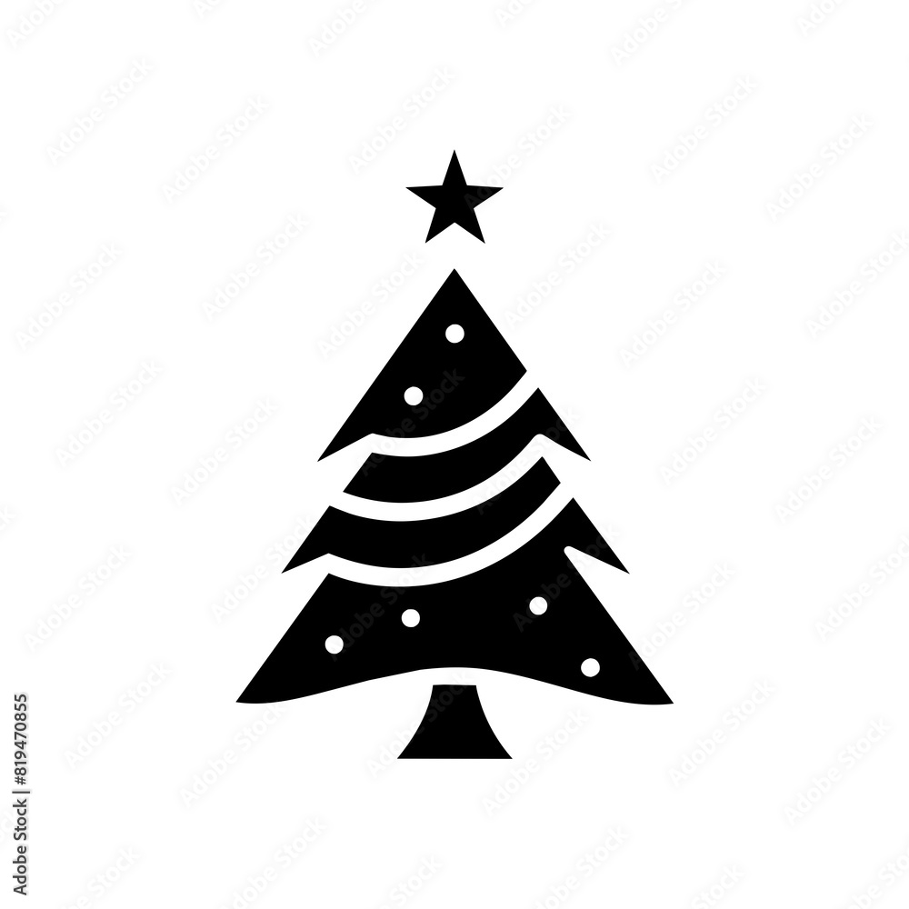 Obraz premium Christmas trees. Colorful vector illustration 