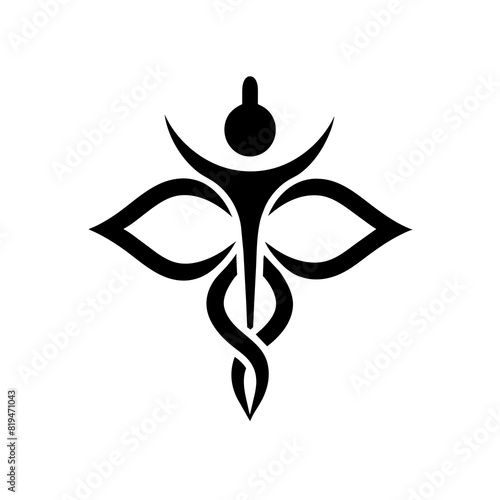Medical logo design vector illustration.
