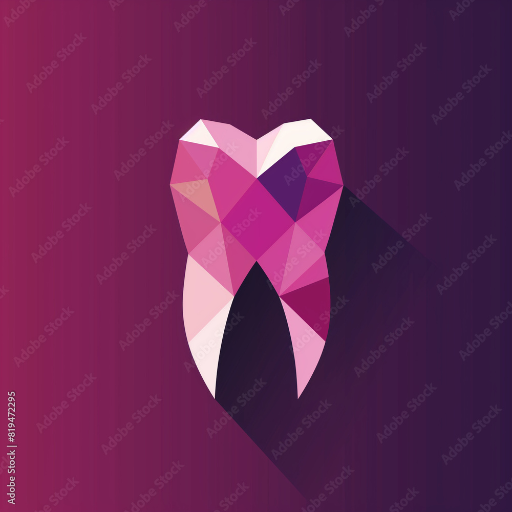 Geometric heart on purple background Geometric heart on purple background