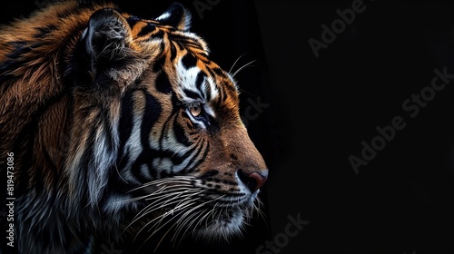 Wonderful Tiger with a black background