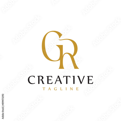 GR letter fashion vector logo photo