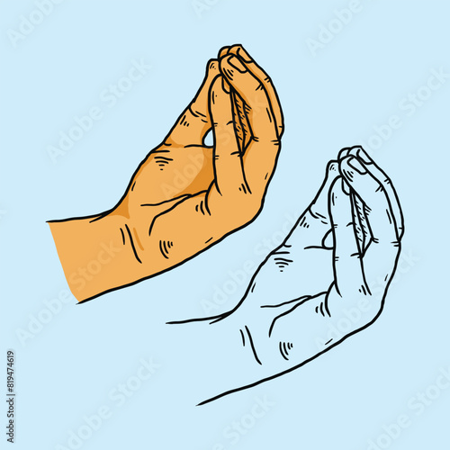 iconic italian hand sign 