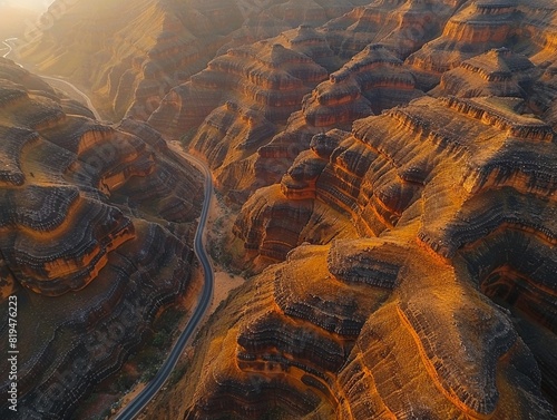 Aerial of the Bungle Bungles, beehive structures, orange hues , DALL-E 2 photo