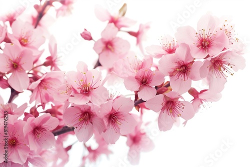 Cherry Blossom photo on white isolated background