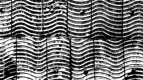 10-61. Old wavy plastic footboard textured background - illustration