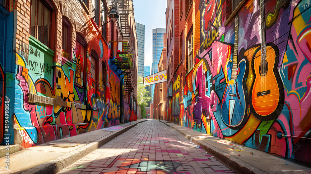 Fototapeta premium A graffiti wall in the street