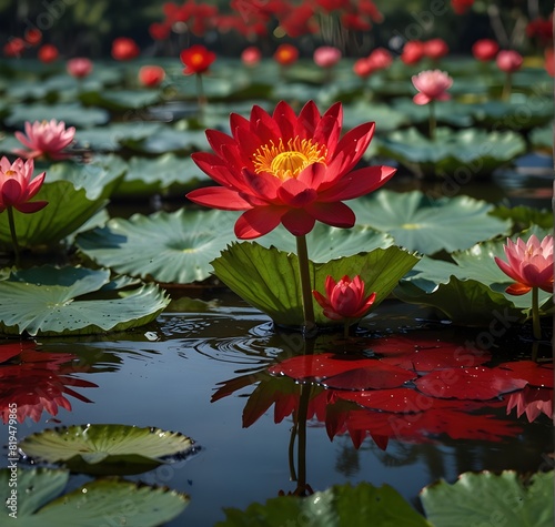 red paisaje flor de loto
