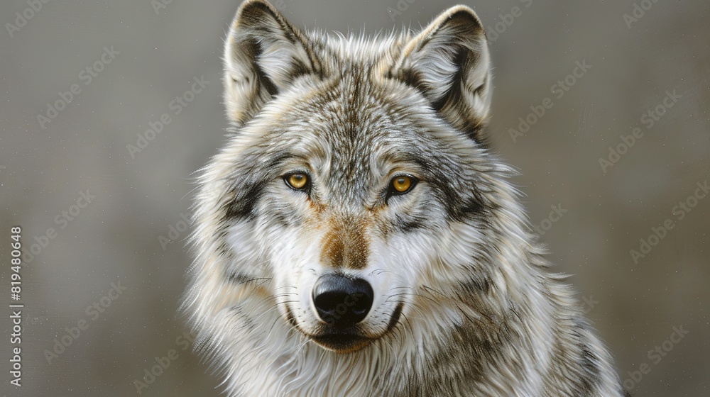 Fototapeta premium Superb Wild wolf in nature