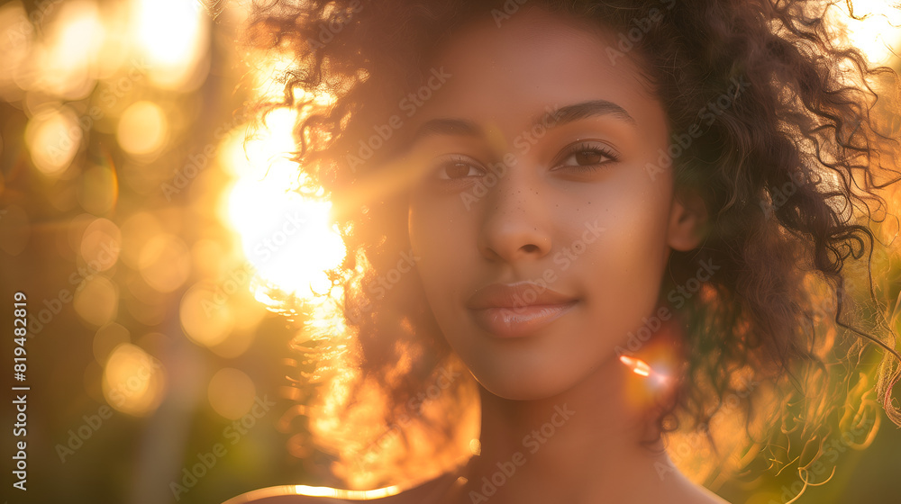 A portrait of woman face