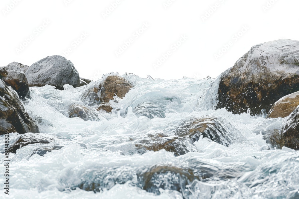 Realistic photograph of a complete Rivers,solid stark white background, focused lighting Realistic photograph of a complete Rivers,solid stark white background, focused lighting