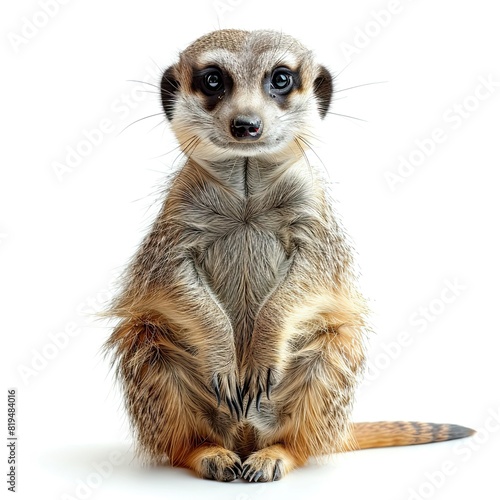 meerkat isolated from white background. photo