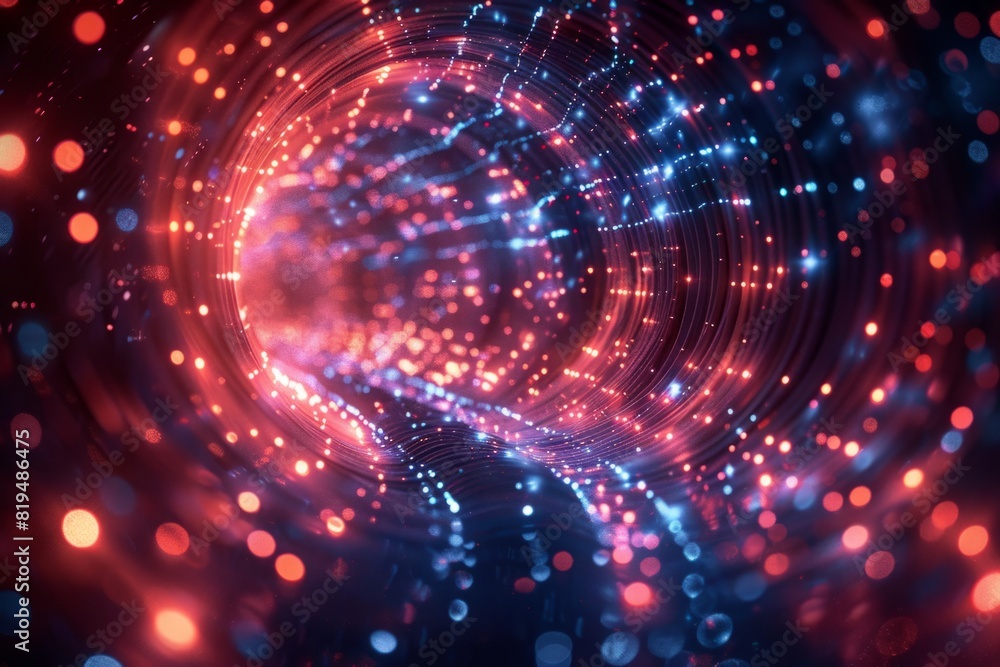 Intricate Web of Fiber Optic Cables Transmitting Data Signals Intricate Web of Fiber Optic Cables Transmitting Data Signals