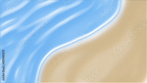 Beach concept abstract background. 3d render illustration.