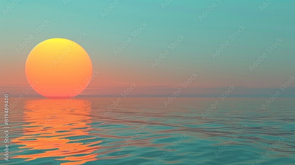 moon over a sea or ocean at night, midnight moon over a sea or ocean at night, midnight