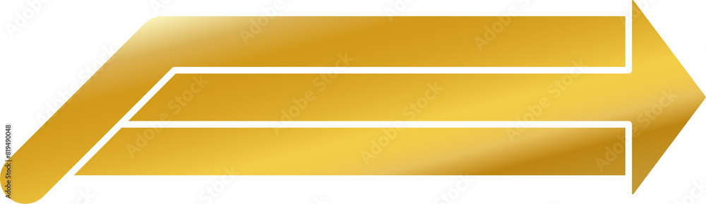 Gold label arrow design element vector Gold label arrow design element vector