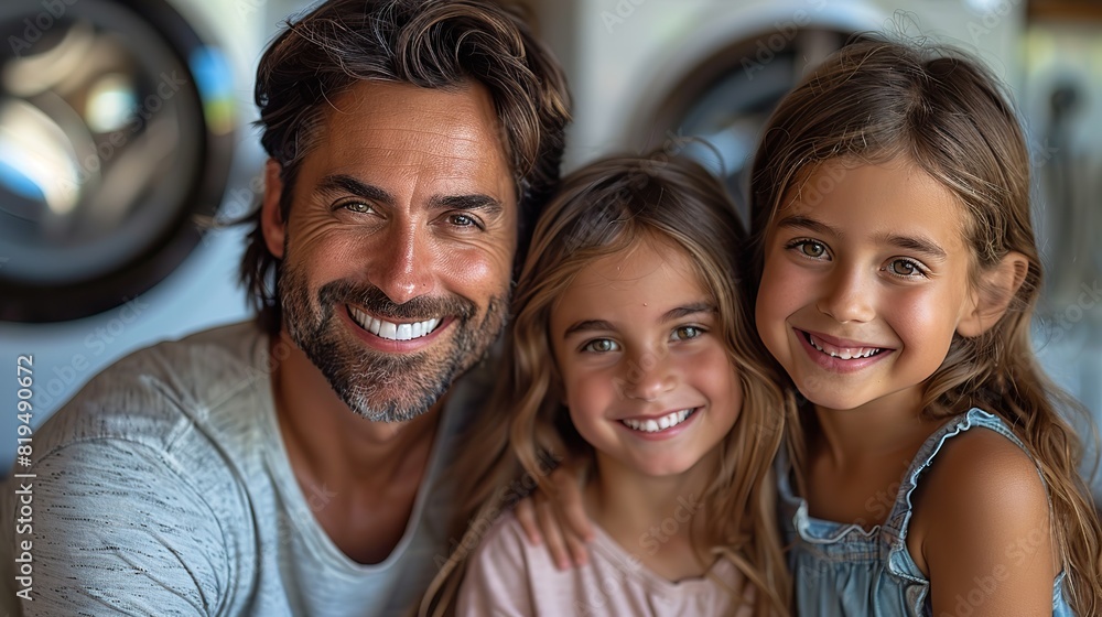 A photo of a family using energy-efficient appliances, highlighting the importance of conserving energy and reducing household environmental impact..illustration graphic A photo of a family using energy-efficient appliances, highlighting the importance of conserving energy and reducing household environmental impact..illustration graphic