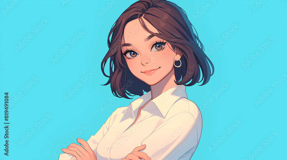office project manager girl posing for photo office project manager girl posing for photo