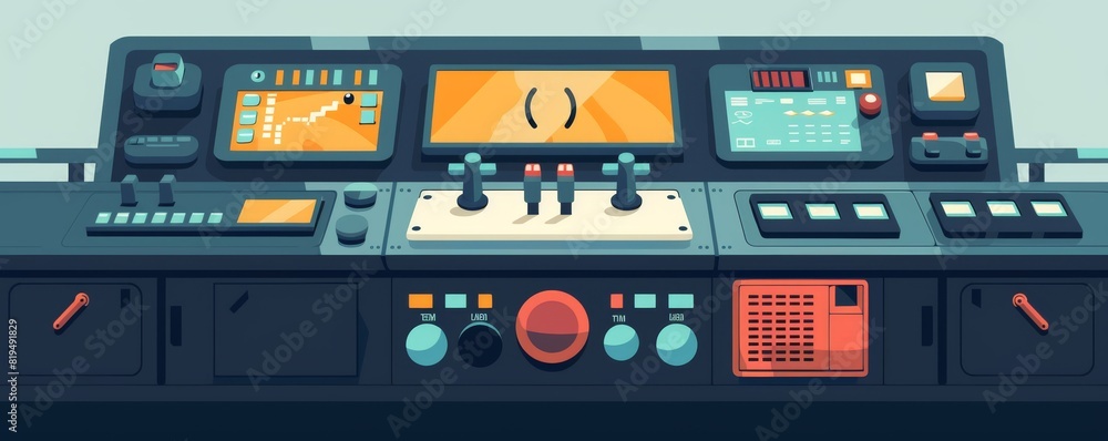 Various equipment presentation flat design front view display theme animation Complementary Color Scheme Various equipment presentation flat design front view display theme animation Complementary Color Scheme