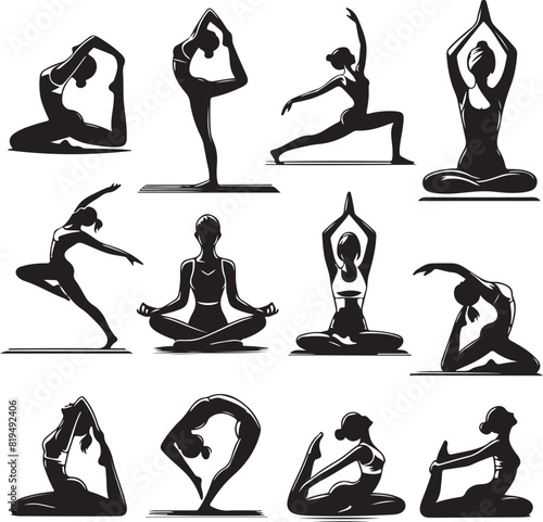 Yoga Pose bundle Vector