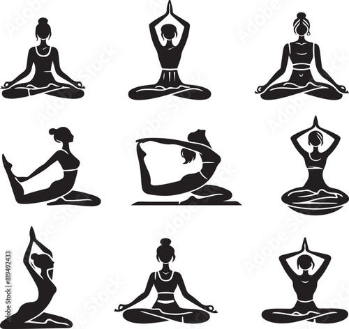 Yoga Pose bundle Vector
