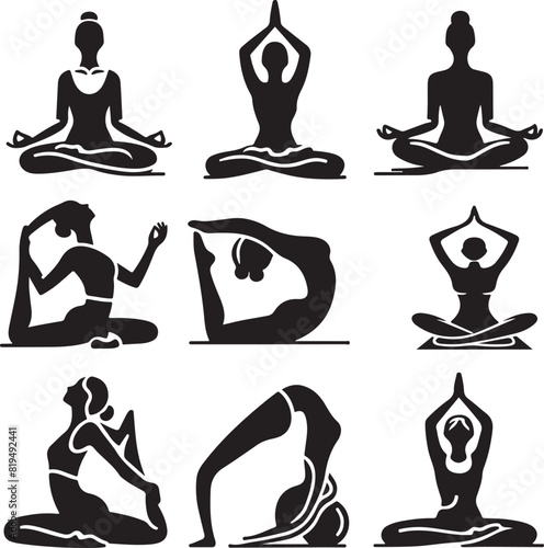 Yoga Pose bundle Vector