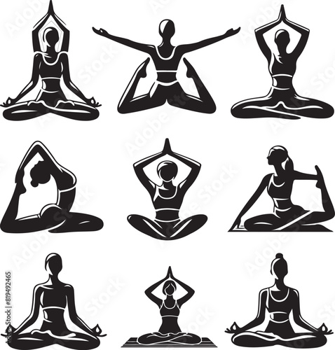 Yoga Pose bundle Vector