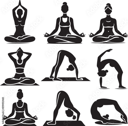 Yoga Pose bundle Vector
