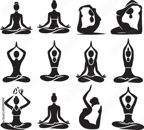 Yoga Pose bundle Vector