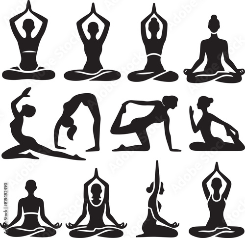 Yoga Pose bundle Vector