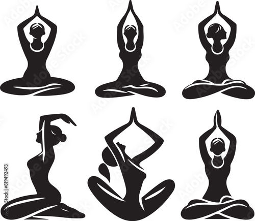 Yoga Pose bundle Vector