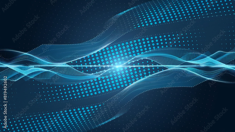 Structured database. Abstract digital wave particle. Digital music background. Sound vibrations. Futuristic dotted wave. Big data analytics. 3D illustration of nano particles in cyberspace Structured database. Abstract digital wave particle. Digital music background. Sound vibrations. Futuristic dotted wave. Big data analytics. 3D illustration of nano particles in cyberspace