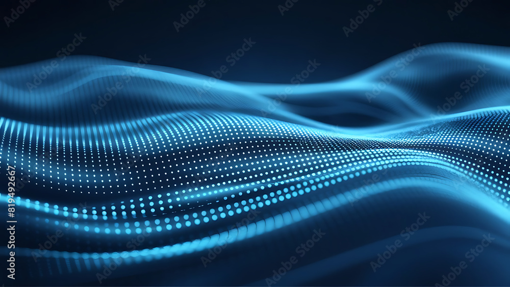 Structured database. Abstract digital wave particle. Digital music background. Sound vibrations. Futuristic dotted wave. Big data analytics. 3D illustration of nano particles in cyberspace Structured database. Abstract digital wave particle. Digital music background. Sound vibrations. Futuristic dotted wave. Big data analytics. 3D illustration of nano particles in cyberspace