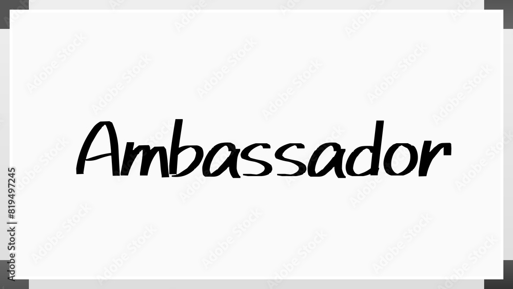 Ambassador のホワイトボード風イラスト Ambassador のホワイトボード風イラスト