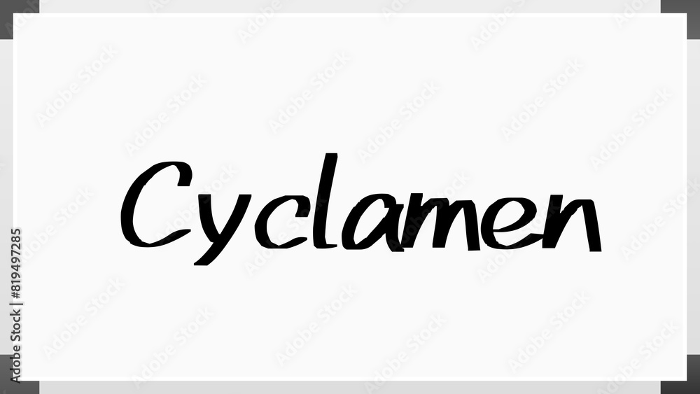 Cyclamen のホワイトボード風イラスト Cyclamen のホワイトボード風イラスト