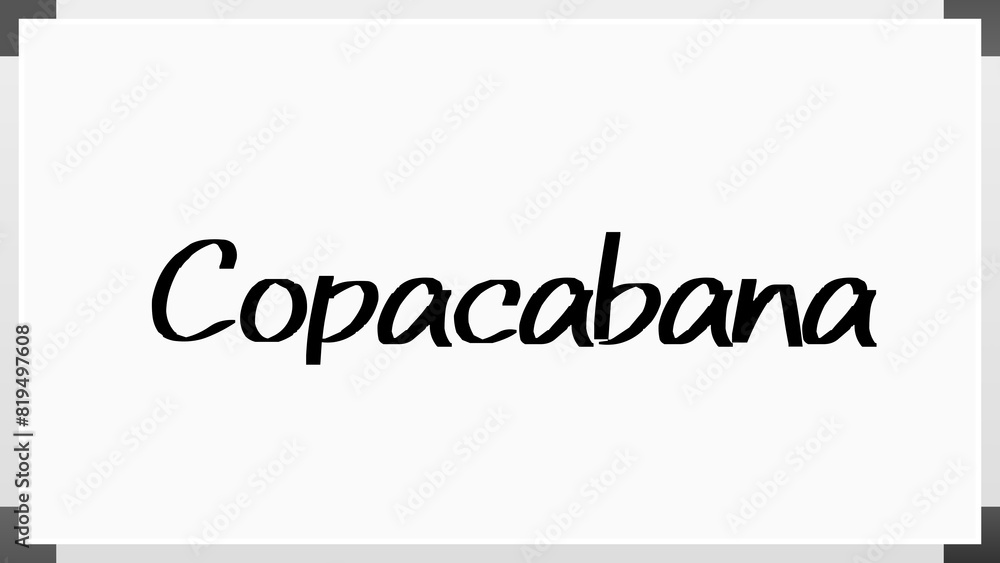Copacabana のホワイトボード風イラスト Copacabana のホワイトボード風イラスト