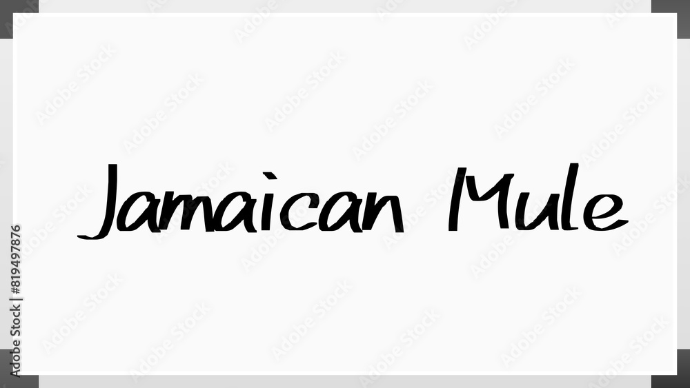 Jamaican Mule のホワイトボード風イラスト Jamaican Mule のホワイトボード風イラスト