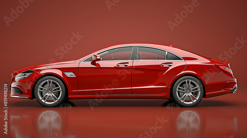 Modern car isolated on black background illustration for web banners.High quality photo