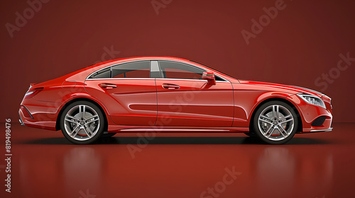 Modern car isolated on black background illustration for web banners.High quality photo