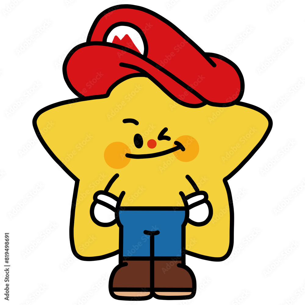 Obraz premium character of a mario man star