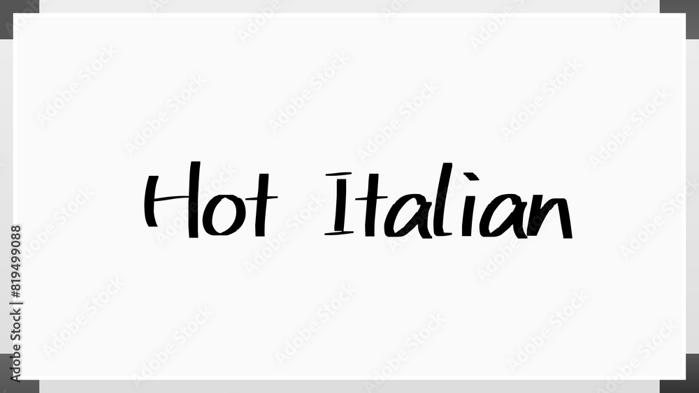 Hot Italian のホワイトボード風イラスト
