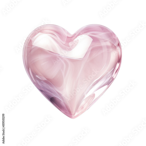 Pink heart. Isolated on transparent background.